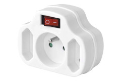 Rozdvojka 2� ploch� + 1� okr�hla s vyp�na�om