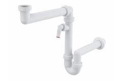 Priestorovo �sporn� drezov� sif�n A872P s pr�pojkou a prevle�enou maticou 6/4"