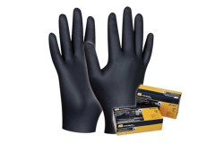Jednor�zov� nep�drovan� rukavice Gebol "Black Nitril" M 80ks