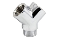 Chr�movan� rozdvojka Y 1�M1/2" 2�F1/2"