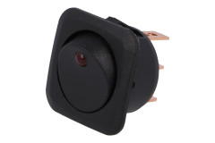 Kol�skov� vyp�na� 2-polohov� �ierny + �erven� LED svetielko 25A 12V