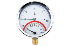 Termomanometer 6bar/120�C spodn� D80 1/2"