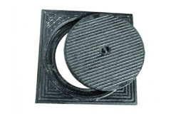 Liatinov� poklop na �achtu DN 400mm B125 12,5t hranat� r�m