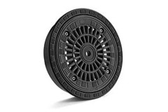 Plastov�  poklop na �achtu mre�a 1,5t DN 315mm A15 okr�hly r�m