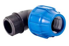 Polyetyl�nov� koleno s DG-prechodom 20�1/2" vonkaj�� z�vit