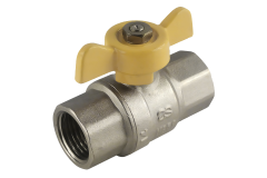 Gu�ov� ventil plyn FF 1" mot��, poniklovan�