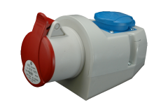 Z�suvka n�stenn� 16A/400V/4P+1�250V kombinovan� IP44 - IZVZ 1643 SEZ